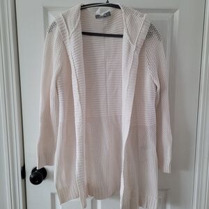 Elegant Cream Open-Front Cardigan